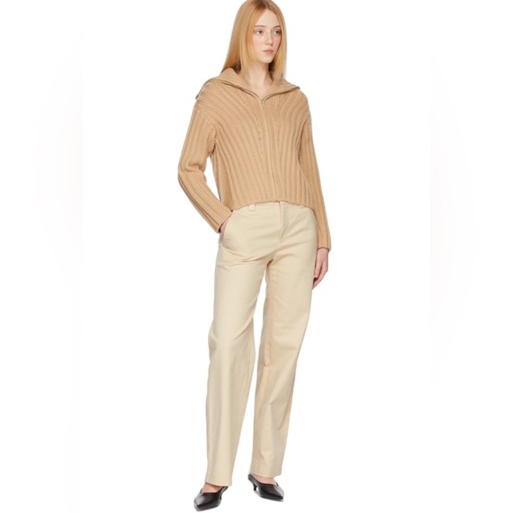 SSENSE VINCE Mid-Rise Beige Utility Trousers - Picture 2 of 6